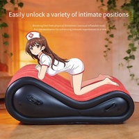 Canapés gonflables pour adultes, chaises pour couples, accessoires SM pour jeux érotiques, en PVC écologique, rouge, en stock, vente en gros
