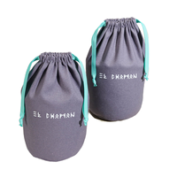 Sac fourre-tout en coton épais avec cordon de serrage, personnalisable avec logo, fond rond et cordon en ruban – Vente en gros