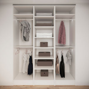 Nuevo diseño Muebles de dormitorio Walk In Closet Moderno Melamina Contrachapado Dormitorio <span class=keywords><strong>Armario</strong></span> de pared - Product Image 3