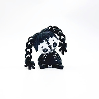 Nouvelle série de poupées d'horreur en plastique imprimées en 3D OEM - Petite sorcière d'Halloween, modèle de jouet non toxique à l'échelle 1:12, cadeau pour enfants