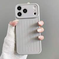 Coque de téléphone design valise pour iPhone 18 Pro Max, 17 Air, 16, 15, 14, 13, 12, 11 Pro, XR, XS MAX, 7, 8 Plus, 17E – Coque arrière souple en TPU