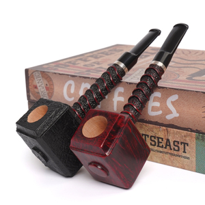 XIAOXIONG personnalisable en bois massif fumer tuyau de haute qualité à la main <span class=keywords><strong>Thor</strong></span> marteau luxe bruyère sculpté rustique Portable laque - Product Image 6
