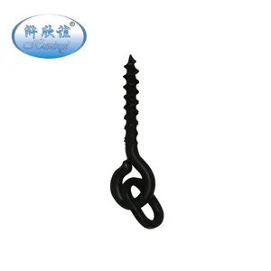 Pesca Boilie tornillo Peg con elipse forma anillo sólido Terminal Tackle cebo de tornillo de pesca accesorios negro