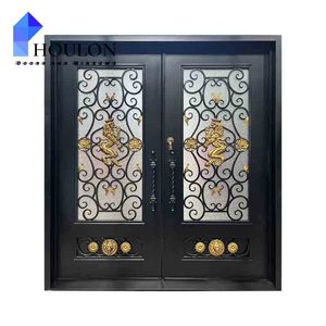 Puerta de Entrada Exterior de Hierro Forjado Estilo Hacienda Colonial <span class=keywords><strong>Española</strong></span> con Rejilla - Product Image 5