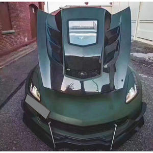 Copertura in Fibra di Carbonio per Presa d'Aria Anteriore del Cofano Motore per Chevrolet <span class=keywords><strong>Corvette</strong></span> C7 2014-2018 Kit Carrozzeria - Product Image 5