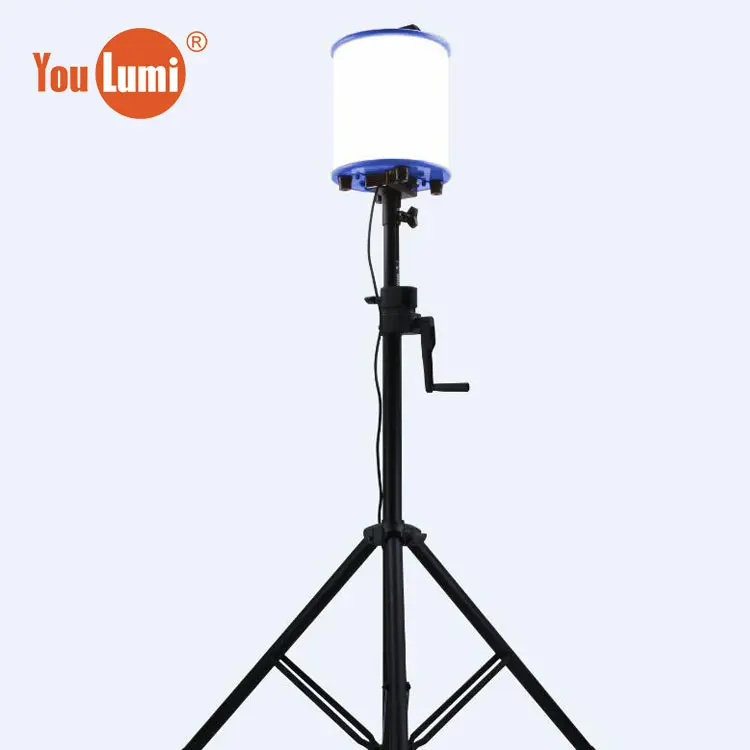 YOULUMI led temporary construction lighting work tripod light portable led light with stand