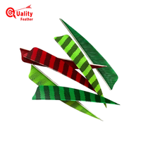 50 pièces JINYUQI 4 "bouclier coupe empennage flèche plumes rayées dinde plume tir à l'arc chasse flèche accessoires