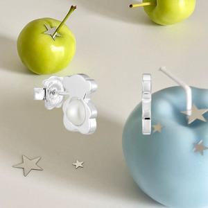 Pendientes de Aro con Diseño de Oso de Dibujos Animados, Joyería Fina de Lujo Kawaii, Esmalte de Color, Piedras Preciosas, Apilables, Modernos, para Adolescentes, Uso Diario - Product Image 5