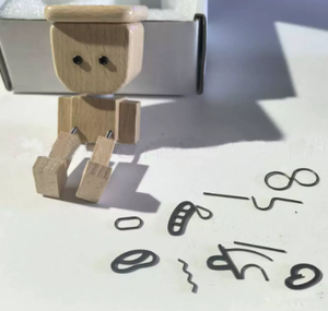 Figura de Madera de Hombre que se Sacude, Figura de Madera con Patas Temblorosas, Decoración para el Automóvil - Product Image 5