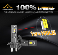 Nuevo Kit de Bombillas LED para Faros Delanteros de Coche H4 H7 H11 CSP de Alto Lumen con Ventilador de Refrigeración 12V 6000K IP68 Impermeable Personalizado Sin Errores 2 Años de Garantía