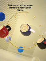 Mini haut-parleur Bluetooth A1 en forme de tasse, métallique, portable, basses puissantes, stéréo, volume élevé, pour extérieur