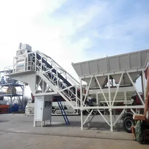 Cement Mobile Concrete Mixer Batching Plant Semi Mobile Concrete Batching / Mixing Plants