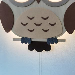 Decoración de Pared de Madera Nórdica para Cuarto Infantil con Luz, Lámpara de Pared Decorativa con Forma de Búho, Funciona con Pilas AA, Interruptor de Cable para Jalar, para Habitación Infantil - Product Image 5