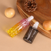 Flacon de luxe vide en verre de 10 ml pour sérum capillaire, déodorant, ou huile de parfum, avec bille roll-on