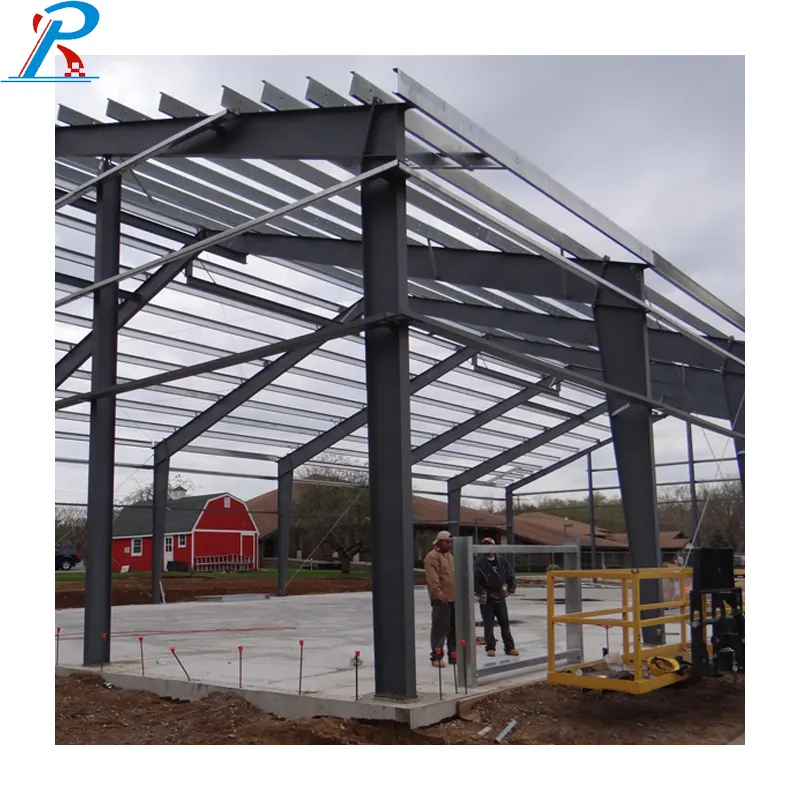 Estructura de acero refabricada, estructura de acero de carbono, almacén/taller/hangar/Hall