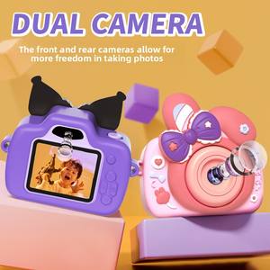 Mini Cámara Digital para Estudiantes DLC, Funda de Silicona con Personajes de Dibujos Animados, Cámara de Videojuegos HD de Doble Lente y 1080P para Niños - Product Image 3