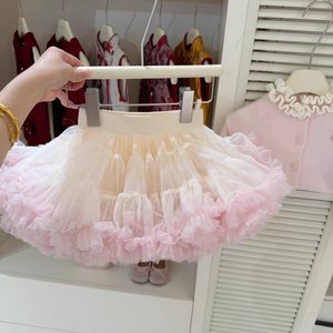 Snail Bobo Girls Puffy Princess Skirt Mesh Tutu High Waist Breathable Toddler Clothing - Product Image 2