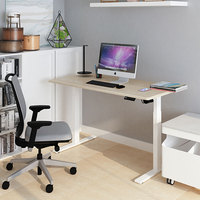 Cadre de bureau électrique blanc réglable en hauteur avec moteur unique, base ergonomique pour poste de travail assis-debout, cadre de bureau informatique