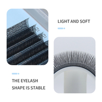 Extensions de cils individuels synthétiques GLAMLASH en forme de U YY, 8-15 mm, double pointe, tissées à la main, courbure mixte C D, cils 3D