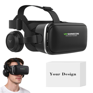 Casque VR en cuir 3D avec lentilles HD 40 mm, lunettes de réalité virtuelle, contrôle du volume, boîte VR réglable pour iPhone Android - Product Image 1