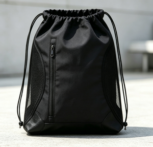 Custom Logo <b>Drawstring</b> <b>Backpack</b> Sports Gym Bag with Mesh OEM ODM Customized <b>Drawstring</b> Sack for Fitness Travel - Product Image 5