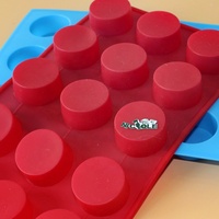 Moules en Silicone à 9 cavités, de qualité alimentaire, pour chocolat, biscuits de forme ronde