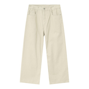 Lo último en pantalones vaqueros holgados marrones de estilo callejero para hombre, pantalones vaqueros pesados lavados ligeros de cintura media, corte recto de Primavera de calidad para invierno - Product Image 3