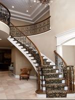 Escalier en colimaçon en acier personnalisé HZ avec rampes en fer forgé, design moderne, pour usage intérieur, installation DIY pour villas