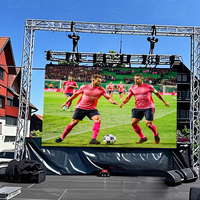 Mur vidéo LED HD couleur pleine pour location, écran LED extérieur pour stades de football et de rugby et événements en direct