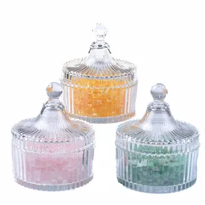 Wholesale natural crystal stone crushed stone gift glass box crystal stone seven star array