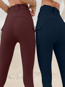 Quantité minimale de commande bas <span class=keywords><strong>taille</strong></span> haute siège complet poignées équestre Leggings femmes <span class=keywords><strong>pantalon</strong></span> poche latérale collants équestres <span class=keywords><strong>pantalon</strong></span> d'équitation pour les femmes - Product Image 3