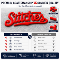 Étiquette en silicone lavable personnalisée, patch en silicone de haute qualité, logo 3D souple, logo imperméable, transferts thermiques pour t-shirts