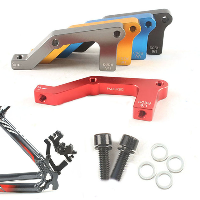 Mountain Bike Disc Brake Adaptor Front Rear Caliper 180/203mm Bike Adapters MTB Bike Aluminium Disc Brake Rotor Adapter
