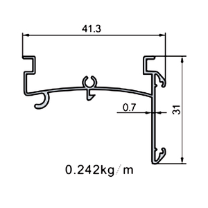 Rail de rideau, pièces et accessoires de moteur, conception Simple, 1 pièce, accessoire de moteur, plaque en aluminium, rail romain - Product Image 3
