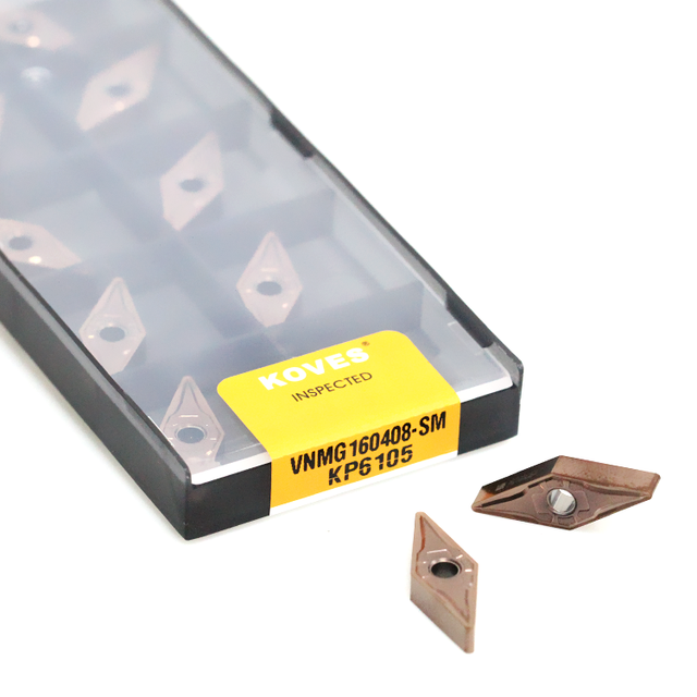 Square Metal Lathe Tooling Carbide CNC Insert VNMG160408SM KP6105 High Precision Titanium