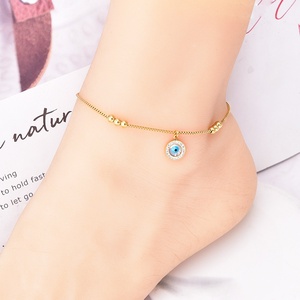 Diverses Chaînes de Cheville en Perles Dorées avec Cœur, Papillon en <span class=keywords><strong>Nacre</strong></span> et Zircon Vert, Bijoux de Pied pour Femme en Acier Inoxydable Inaltérable - Product Image 4