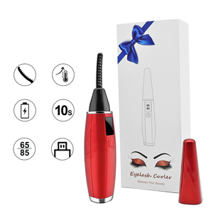 Mini <b>USB</b> Rechargeable Electric Heated Eyelash Curler Quick <b>Heating</b> LED Display Plastic Electronic Lash Curler - Product Image 6