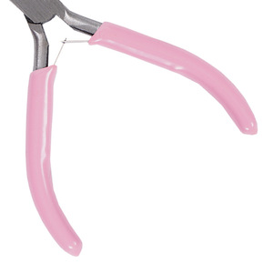 Pink Diagonal Pliers 4.5 Inch Stainless Steel Spring Loaded Jewelry Craft DIY Tools - Product Image 2