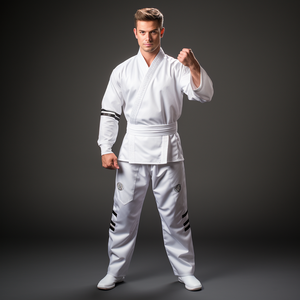 Vente en gros WKF KARATE GI <span class=keywords><strong>KATA</strong></span> UNIFORM <span class=keywords><strong>KIMONO</strong></span> Arawaza Toile Tissu Personnalisé Unisexe OEM - Product Image 4