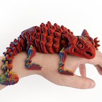Figura de Lagarto Articulada Impresa en 3D, Color Degradado, Juguete Flexible Antiestrés, Decoración de Escritorio, Coleccionable