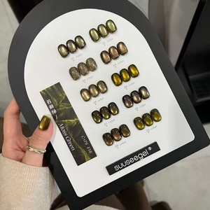 กาวติดเล็บสีเขียว UV แบบตาแมว ขายดี ผลิตตามสั่งจากโรงงาน ชุดเล็ก 10 สี พร้อมแผ่นโชว์สินค้า - Product Image 6