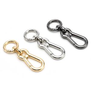 Porte-clés en alliage de zinc de style vintage avec mousqueton pivotant à 360° et anneau fendu, porte-clés en métal durable - Product Image 3