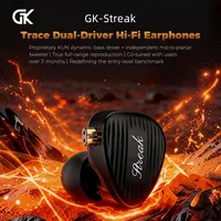 GK Streak HiFi Dual Driver KUN Hybride Planaire Dynamique avec Câble Détachable Intra-auriculaires IEM Écouteurs Moniteurs