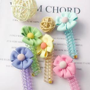 INS filles bandeau de <span class=keywords><strong>cheveux</strong></span> en caoutchouc avec fleur mignonne élastique tressé téléphone <span class=keywords><strong>spirale</strong></span> <span class=keywords><strong>cheveux</strong></span> cravates filles <span class=keywords><strong>cheveux</strong></span> accessoires - Product Image 4