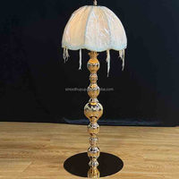 Lampe décorative LED argentée en cristal pour centre de table de mariage, centre de table de banquet pour cérémonie et fête