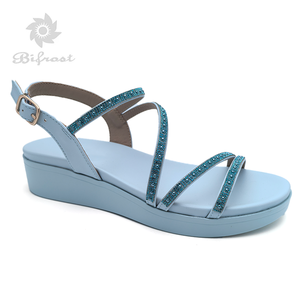 Nuovi Arrivi 2026: <span class=keywords><strong>Sandali</strong></span> Estivi da Donna con <span class=keywords><strong>Tacco</strong></span> <span class=keywords><strong>Medio</strong></span>, Cinturino con Strass, Zeppa e Suola Spessa - Product Image 2