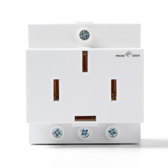 Wholesale High Quality AC 4 Plug Din Rail 25A 440V Modular Sockets Modular Switches Sockets