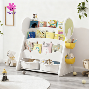 رف كتب للأطفال مع صناديق تخزين، خزانة كتب عصرية لغرفة المعيشة وغرفة الأطفال - Product Image 1