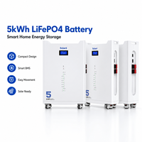 Système de batterie de stockage d'énergie domestique hors réseau empilable 51V 48V 100Ah avec moniteur intelligent WIFI 5kWh LiFePO4