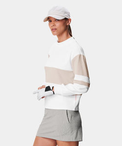 Pull à capuche de golf surdimensionné à manches longues en polyester spandex léger pour femmes, col montant avec logo personnalisé pour l'hiver - Product Image 6